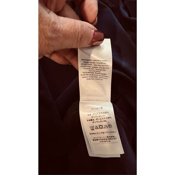 Lauren Ralph Lauren Black Label Navy Blue Sleeveless Dress Size 4/6 - Picture 8 of 9